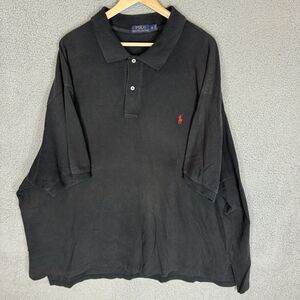Polo Ralph Lauren Shirt Mens 4XB Black Polo‎ Short Sleeve Button Pony Casual